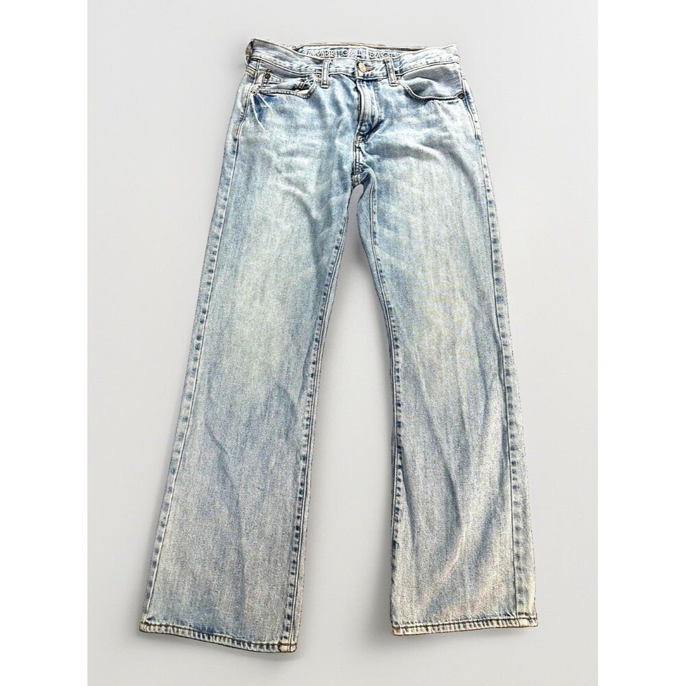 American Eagle Original Boot Jeans Mens 32x34 Light Wash 100% Cotton Bootcut